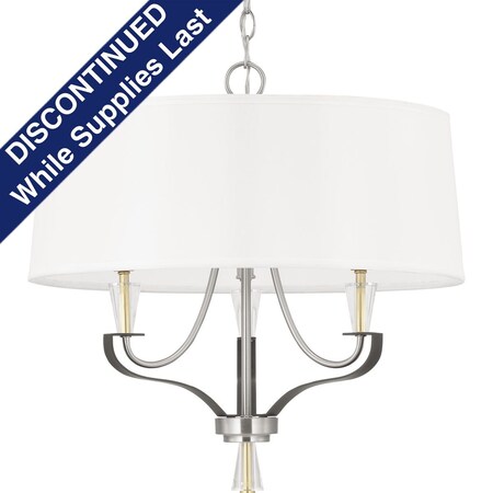 Progress Lighting Nealy Collection Three-Light Chandelier P400150-009